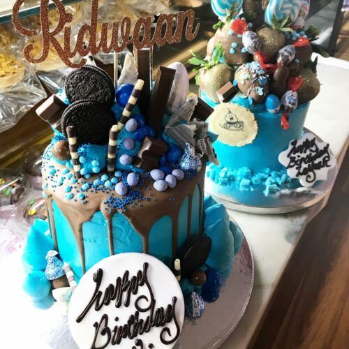 Blue B-Day Cake