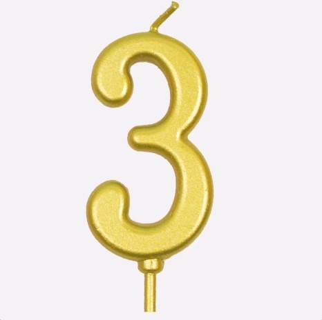 Gold No 3 Candle