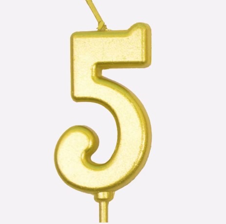 Gold No 5 Candle