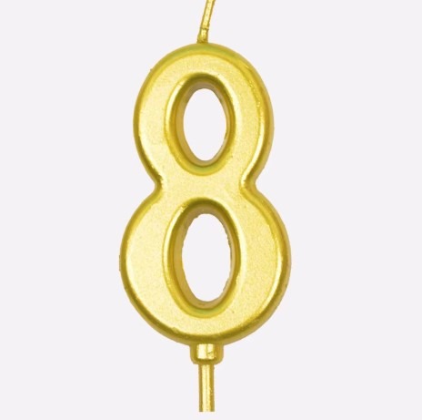 Gold No 8 Candle