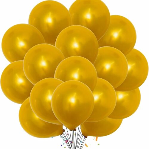 12 Inch Metallic Gold Latex Balloons 100pcs