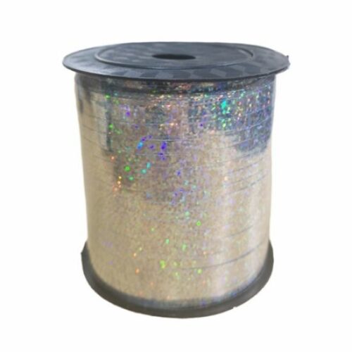 Holographic Silver 5mm X 500 Yards Curling Ribbon