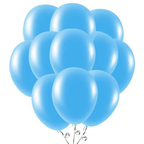 12 Inch Baby Blue Latex Balloons 100pcs