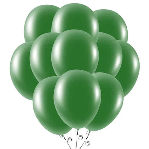 12 Inch Emerald Green Latex Balloons 100pcs