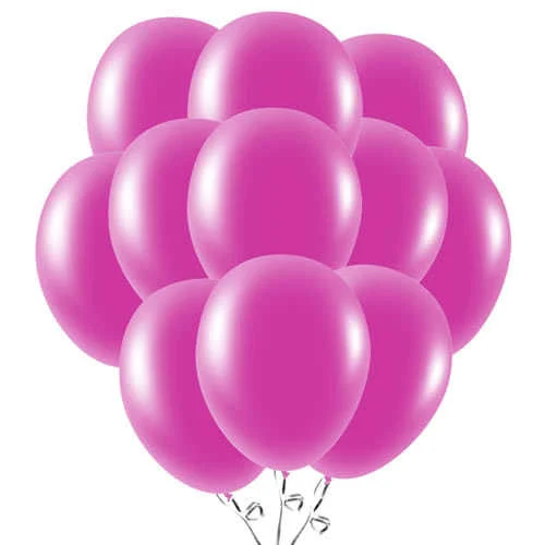 12 Inch Fuchsia Latex Balloons 100pcs