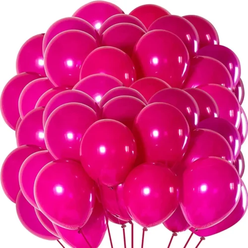 12 Inch Magenta Latex Balloons 100pcs