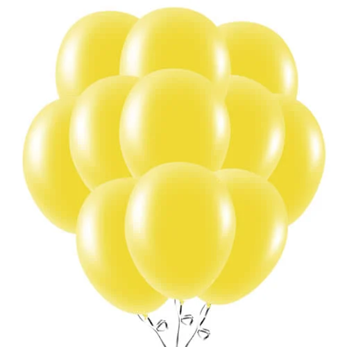 12 Inch Yellow Latex Balloons 100pcs
